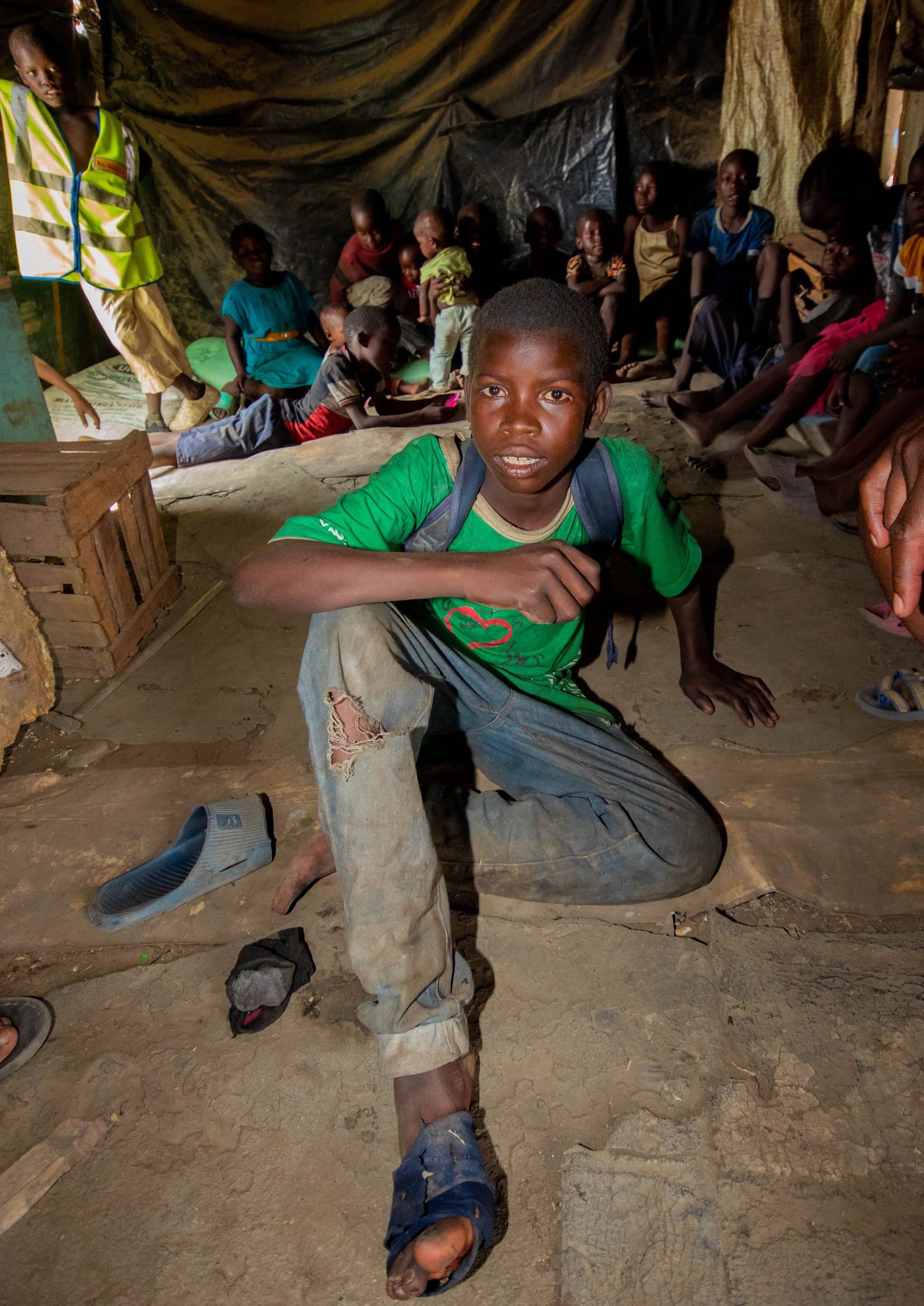 A child on the streets of Mombasa — the situation our protection programme responds to